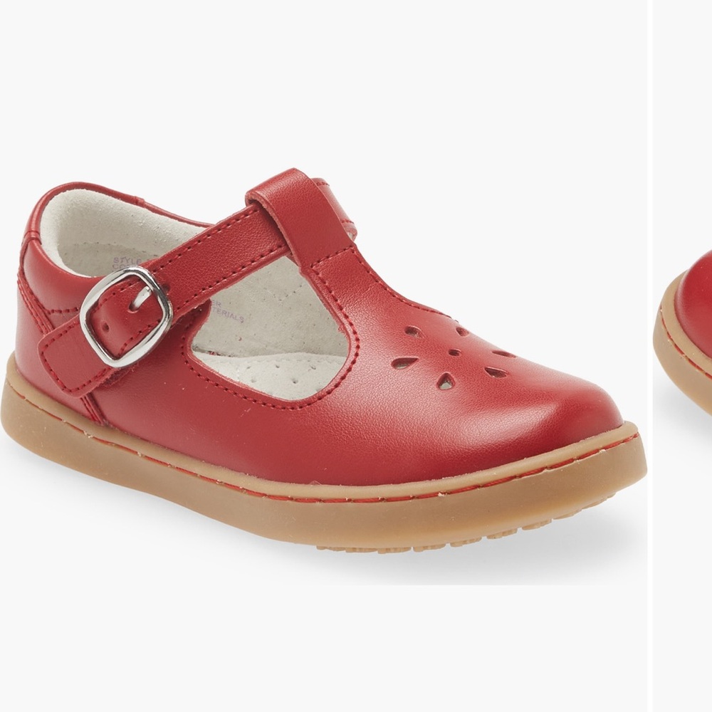 L’Amour Red Kids Mary Jane Dress Shoes